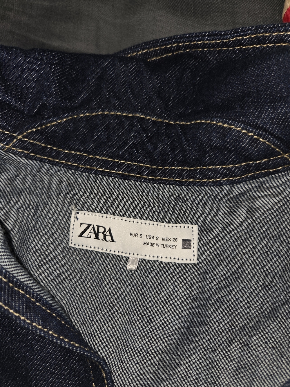 Zara Dark Blue Denim Jacket and Skirt Set - Picture 7 of 16
